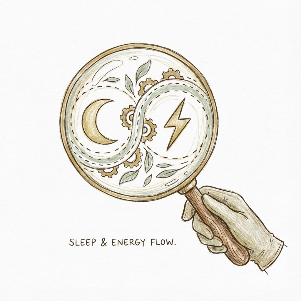 Magnifying glass revealing patterns